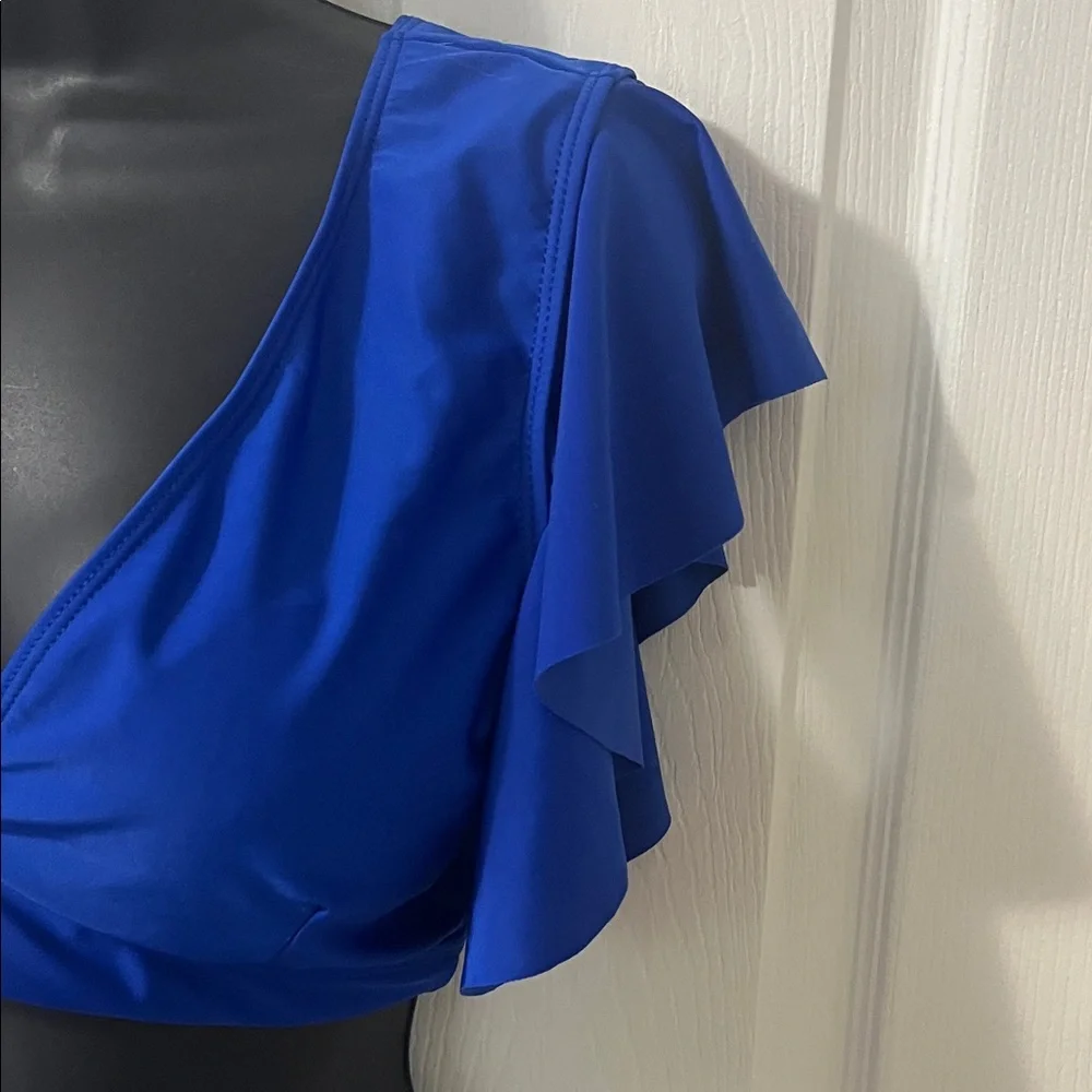 Blue Ruffled Bikini Set - Picture 2 of 6